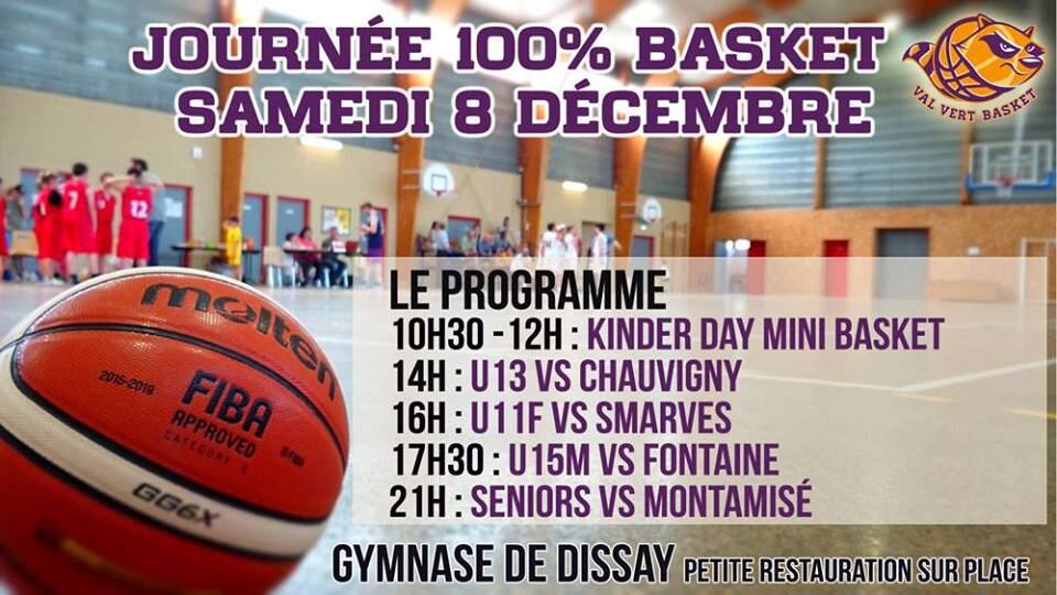 Samedi 8 décembre, journée basket à Dissay !