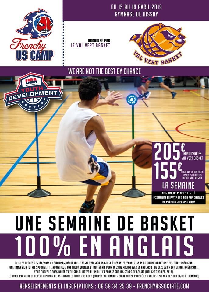 Le BCVVC (Val Vert du Clain) organise une semaine de basket 100% en anglais !